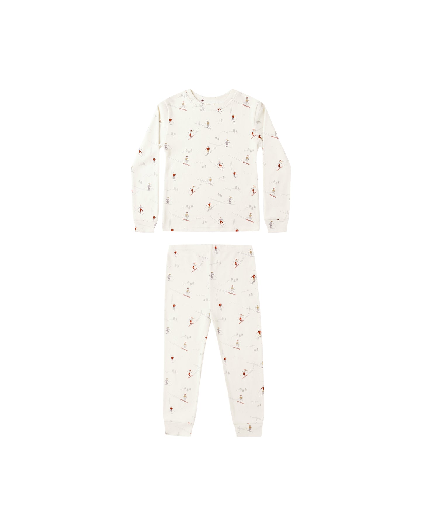 Organic Long Sleeve Pajamas - Skiers