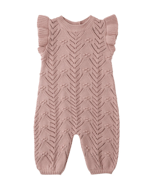 Mira Knit Romper Mauve
