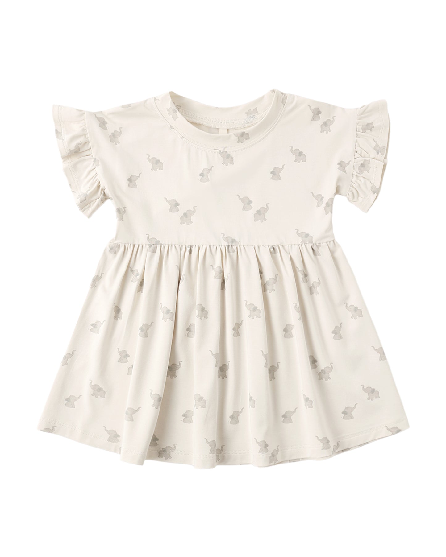 BAMBOO BABYDOLL DRESS ELEPHANTS