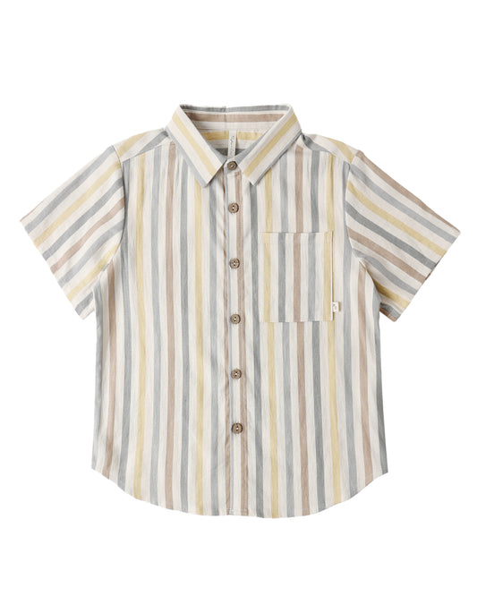 Collared Short Sleeve Valencia Stripe