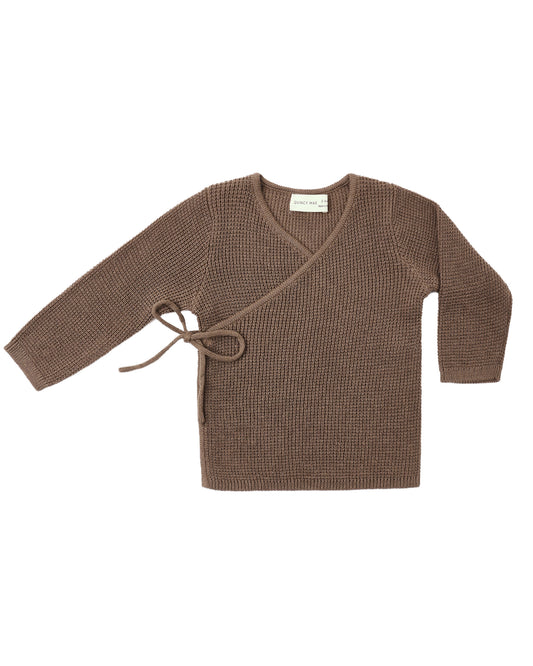 KNIT WRAP TOP COCOA