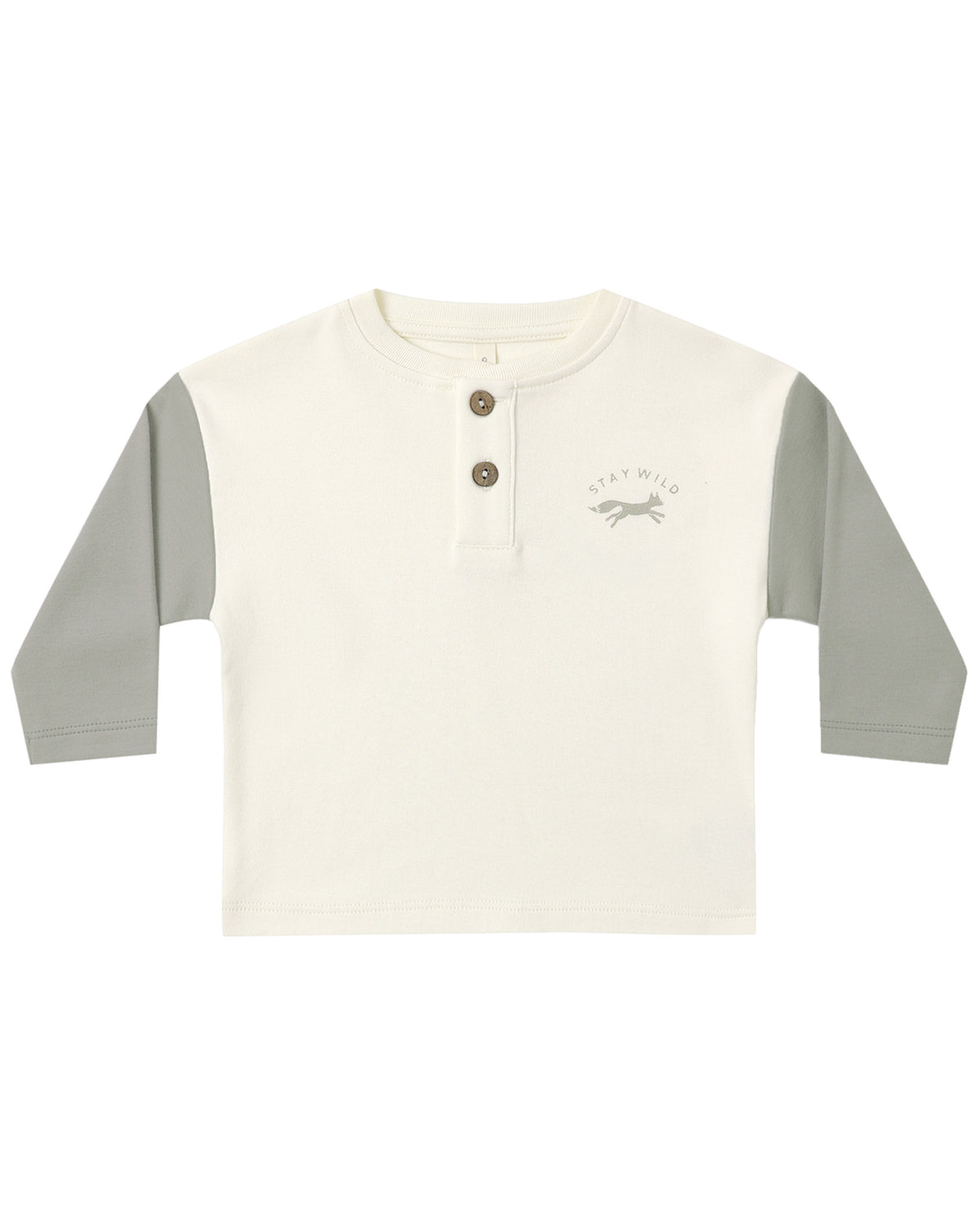 LONG SLEEVE HENLEY TEE LAUREL
