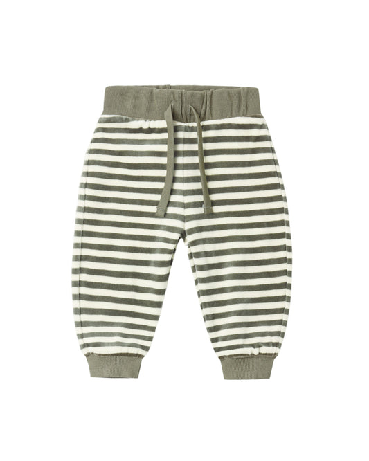 VELOUR RELAXED SWEATPANT SPRUCE STRIPE