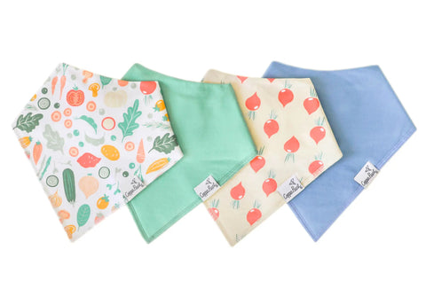 Veggie Bandana Bib Set/4