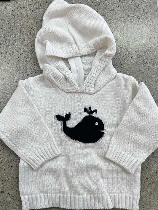 Whale Hoodie - Zip Back