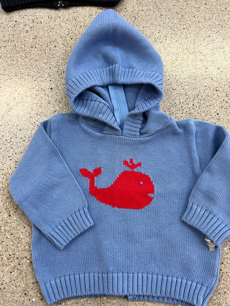 Whale Hoodie - Zip Back