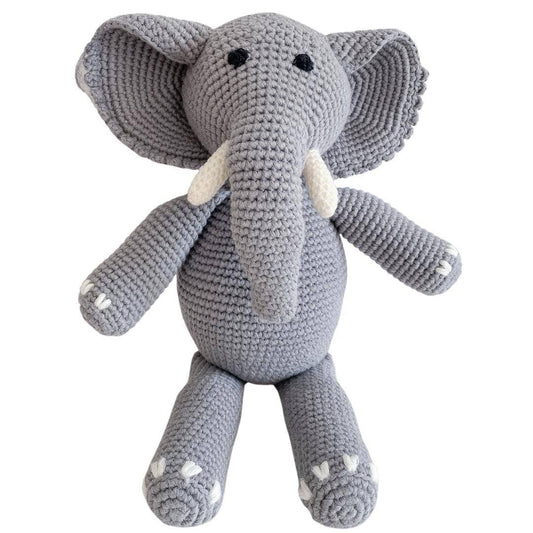 Stuffed animal toy, elephant, organic cotton