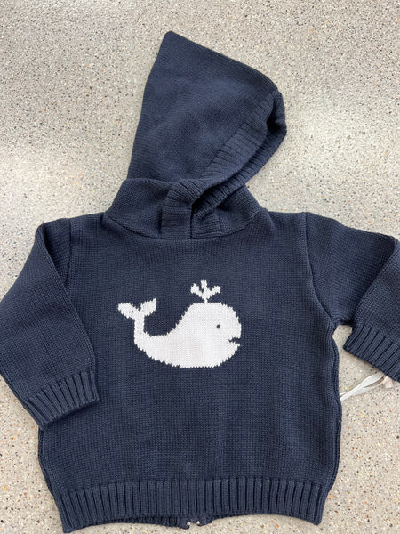 Whale Hoodie - Zip Back