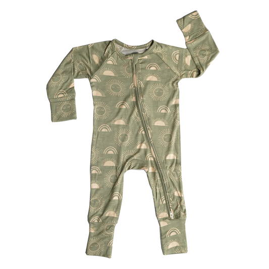 Celestial Sun Bamboo Pajamas Baby Pajamas Footie Pajamas